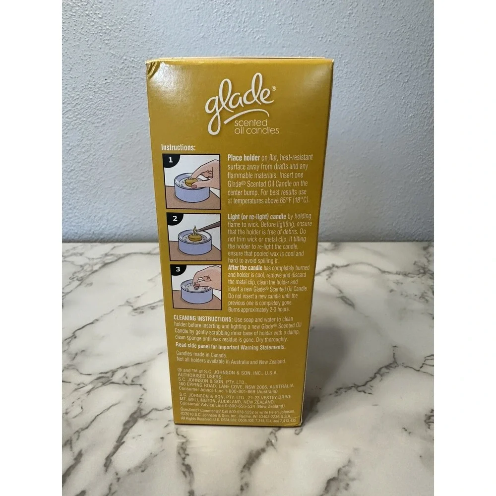 Glade Scented Oil Candles. 4 Refills. Cashmere Woods Limited Edition. New In Box